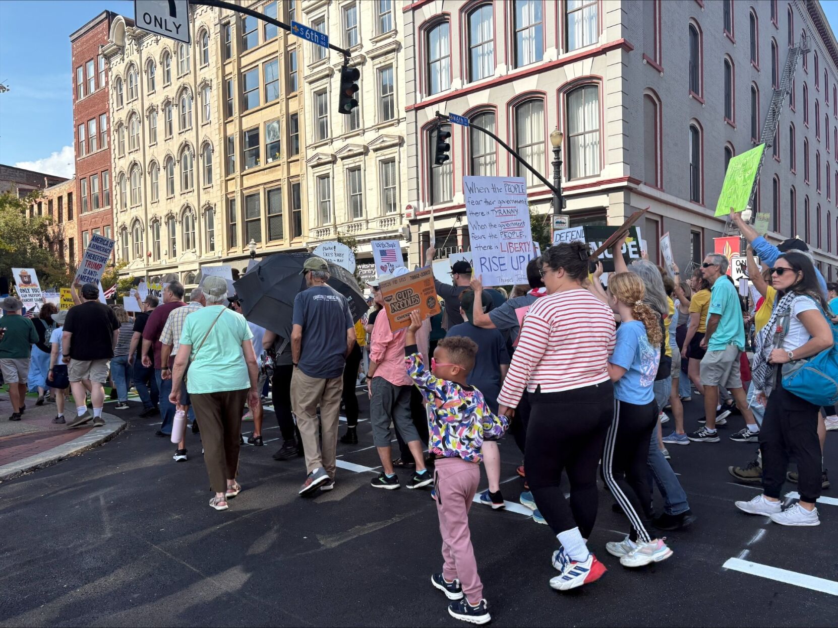 No kings protest in downtown Louisville - 10.18.25